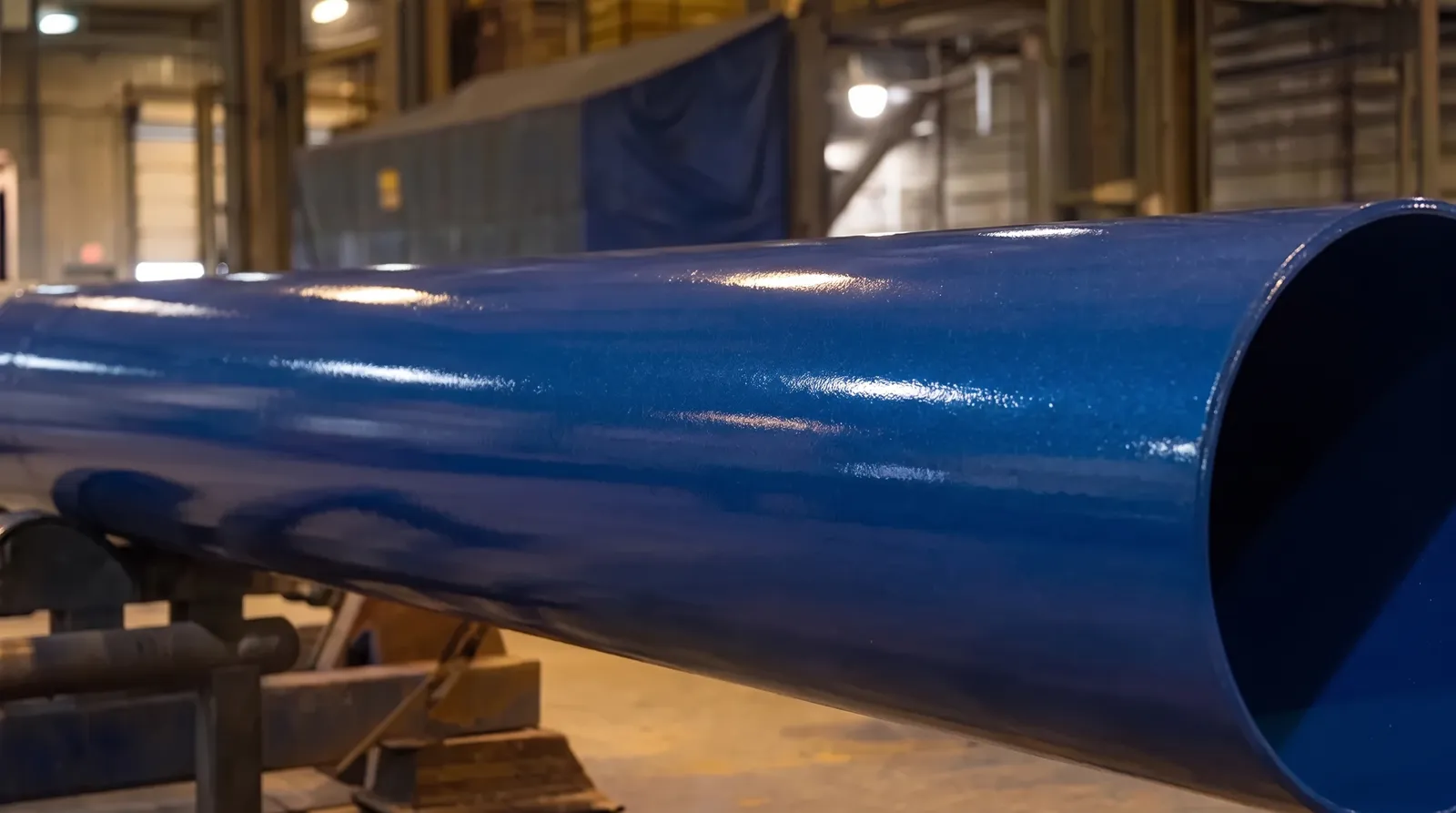 The same pipe with Polyflake glass-flake coating