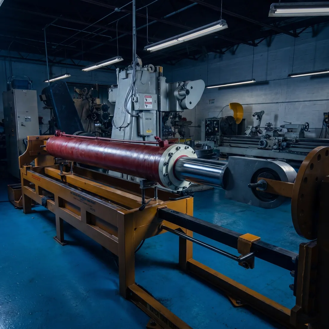 Hydraulic cylinder reconditioning in the Polyflake workshop